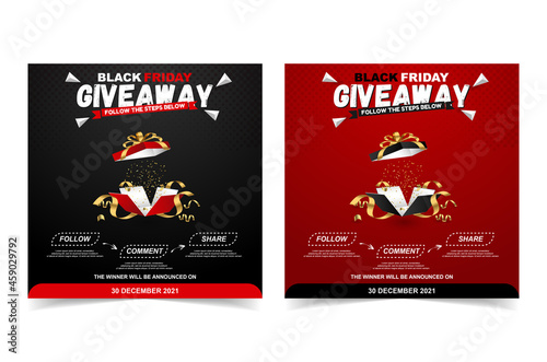 Black Friday Giveaway Template For Social Media