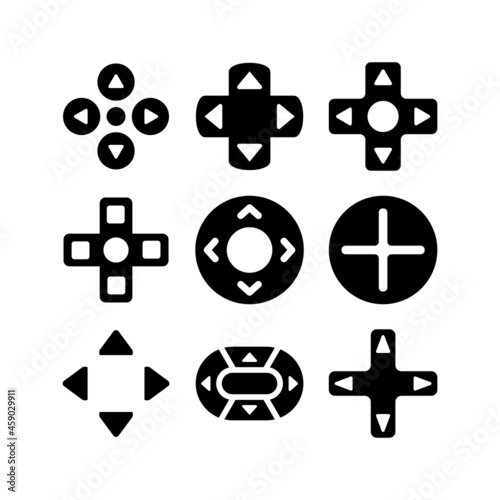 controller set icon on white background