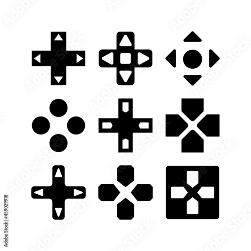 controller set icon on white background