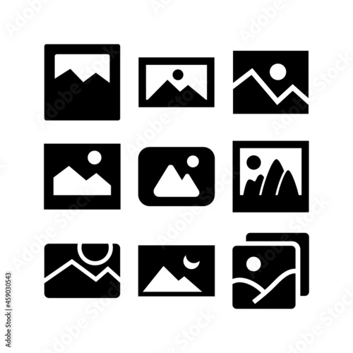 image set icon on white background