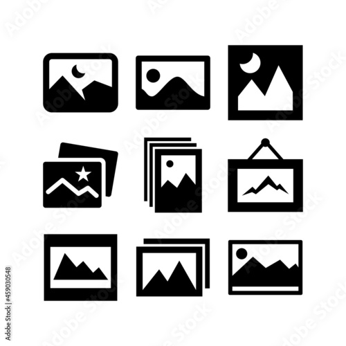 image set icon on white background