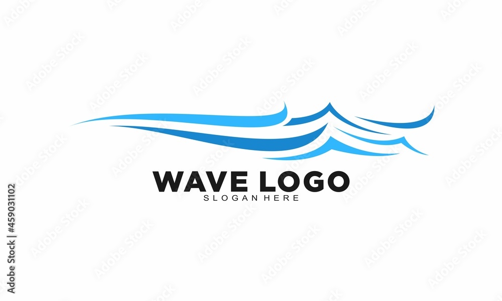 Swirl wave illustration vector logo Swirl wave illustration vector logo