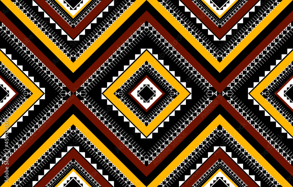 Geometric ethnic seamless pattern tribal traditional. Aztec style. design for background, illustration, wallpaper, fabric, texture, batik, carpet, clothing, embroidery Geometric ethnic seamless pattern tribal traditional. Aztec style. design for background, illustration, wallpaper, fabric, texture, batik, carpet, clothing, embroidery