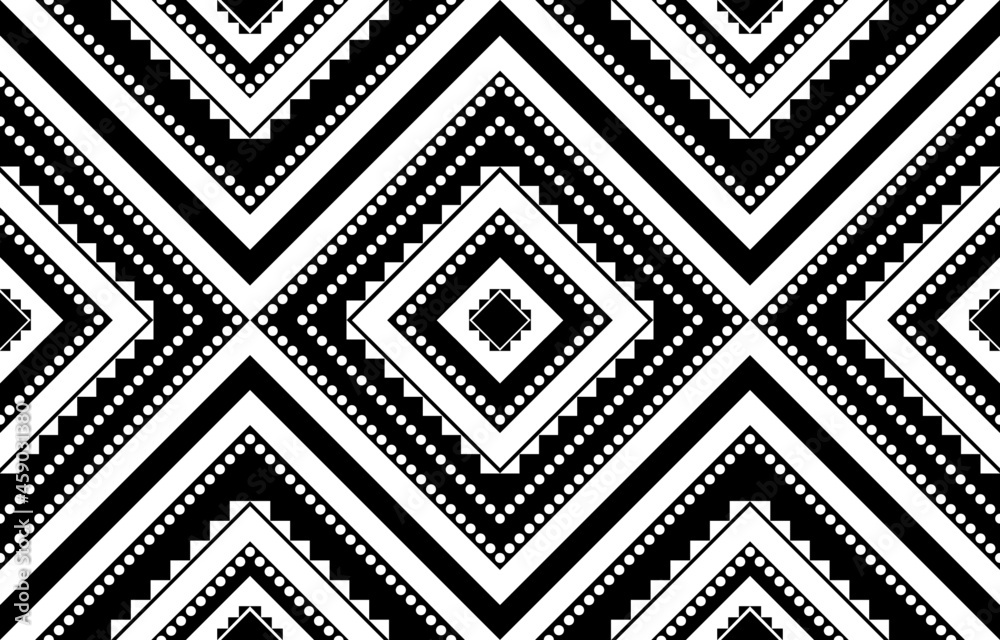 Geometric ethnic seamless pattern tribal traditional. Aztec style. design for background, illustration, wallpaper, fabric, texture, batik, carpet, clothing, embroidery