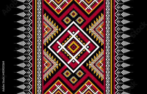 Geometric ethnic pattern tribal traditional. Aztec style. design for background, illustration, wallpaper, fabric, texture, batik, carpet, clothing, embroidery