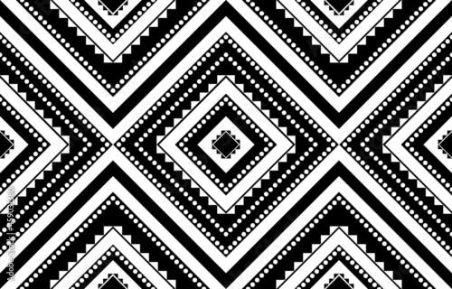 Wallpaper Mural Geometric ethnic seamless pattern tribal traditional. Aztec style. design for background, illustration, wallpaper, fabric, texture, batik, carpet, clothing, embroidery Torontodigital.ca