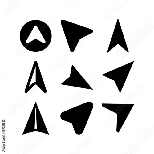 navigation set icon on white background Free Download navigation set icon on white background - GFXLoad
