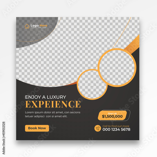 Real estate house sale property business promotional social media post, instagram post, facebook post, square web banner design template