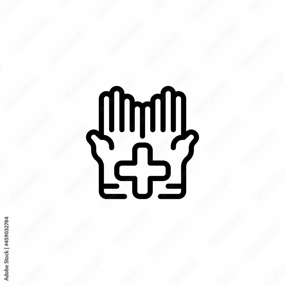 Obraz premium medical, health, care, volunteer, humanitarian, charity, giving Outline Icon, Logo, and illustration