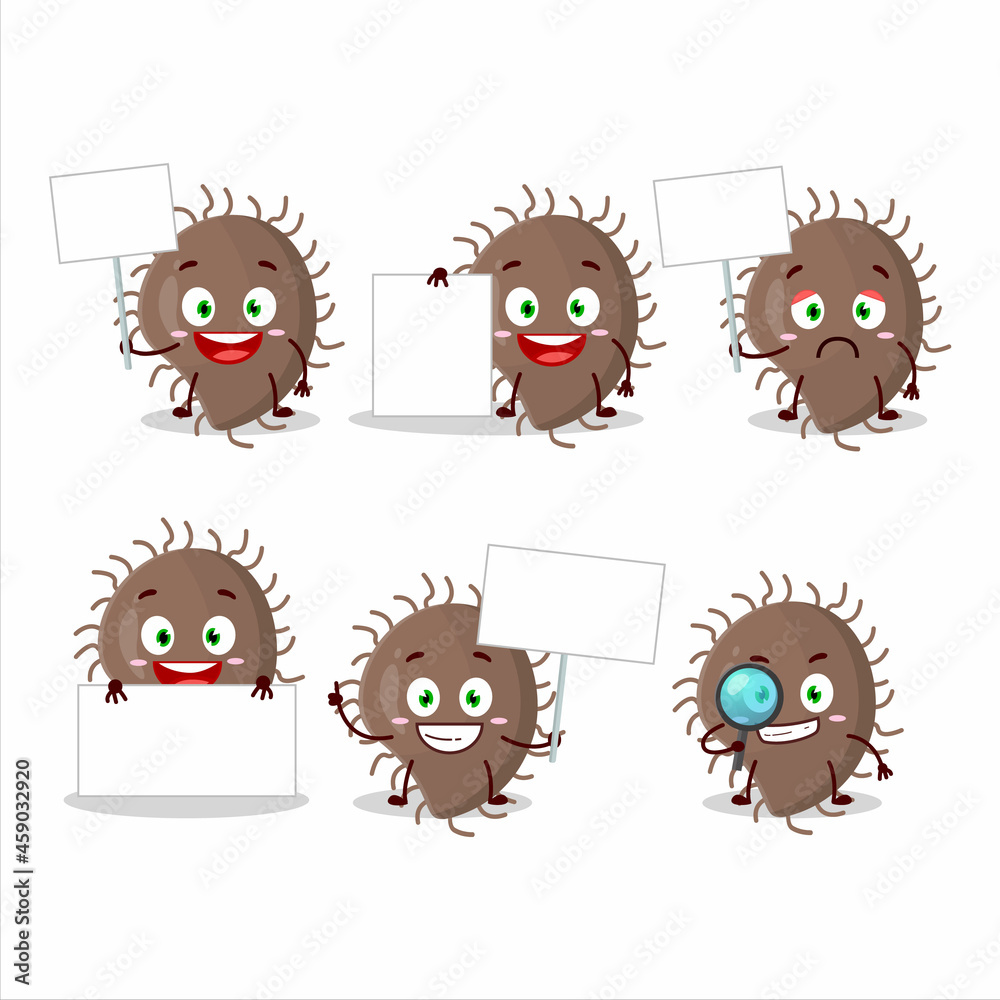 Coronaviridae cartoon in character bring information board Coronaviridae cartoon in character bring information board