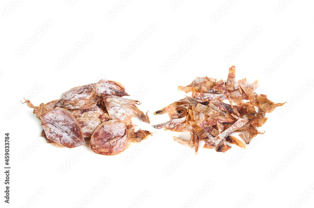 Dried squid isolated on white background. Dried squid isolated on white background.