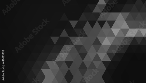 black background with triangle geometric shapes