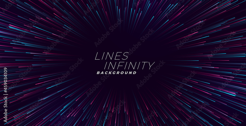 infinity light trail burst background