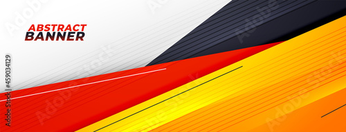 abstract sporty presentation banner with warm colors