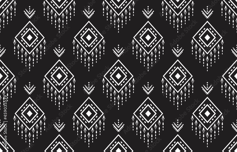 Ethnic chevron design background. Seamless pattern in tribal, folk embroidery, chevron art design. Aztec geometric art ornament print.Design for carpet, wallpaper, clothing, wrapping, fabric, cover
