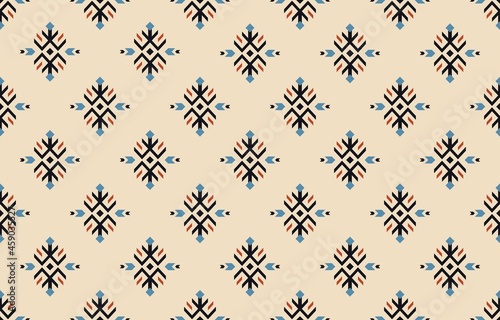 Abstract traditional cloth style. Seamless in tribal, folk embroidery, Tribe geometric fabric. Aztec geometric art ornament print. Design for carpet, wallpaper, clothing, wrapping, textile, tissue.