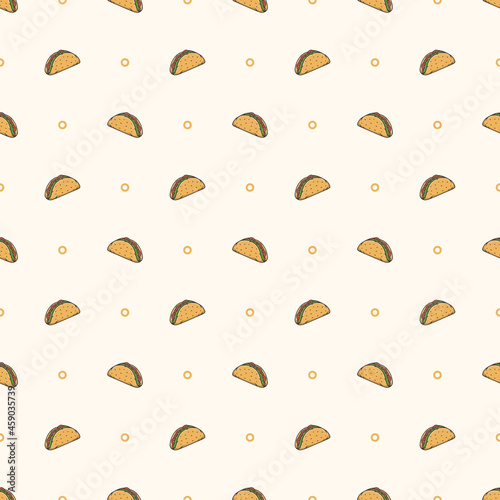 taco sandwitch seamless pattern vector