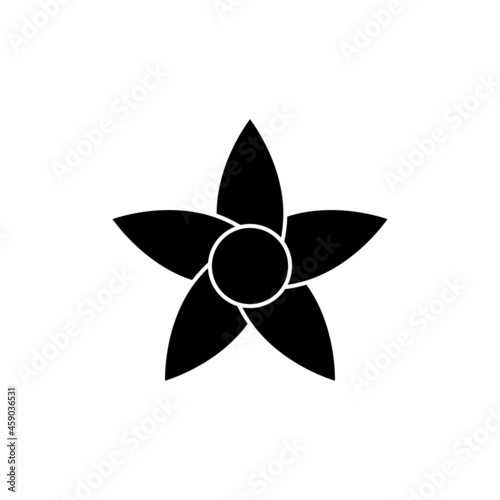 Flower icon silhouette design illustration isolated