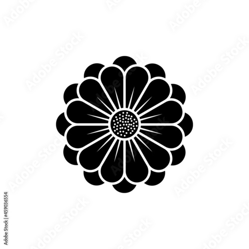 Flower icon silhouette design illustration isolated