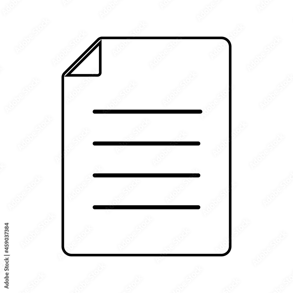 Paper Icon Vector Design Template on white background Paper Icon Vector Design Template on white background
