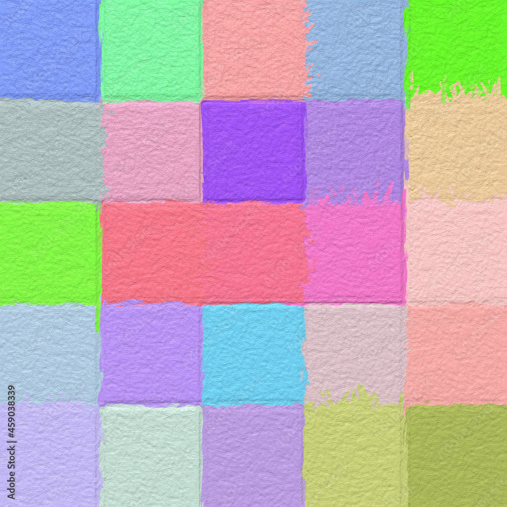 Colorful abstract mosaic with a rough texture background. Colored square pattern background. Picture for creative wallpaper or design art work. Backdrop have copy space for text. Colorful abstract mosaic with a rough texture background. Colored square pattern background. Picture for creative wallpaper or design art work. Backdrop have copy space for text.