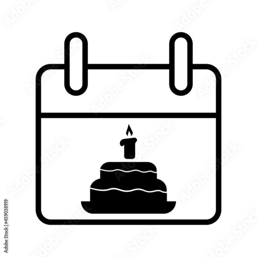 date of birth icon vector isolated on white background