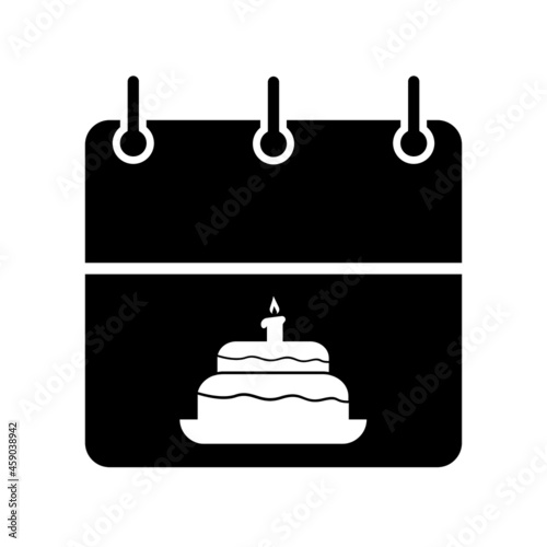 date of birth icon vector isolated on white background
