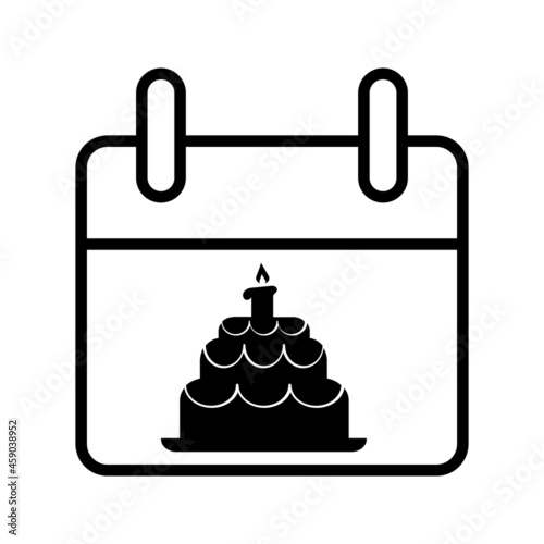 date of birth icon vector isolated on white background