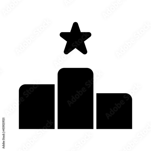 Champion line icon. Winner and achievement, podium symbol. logo. Outline design editable stroke. 