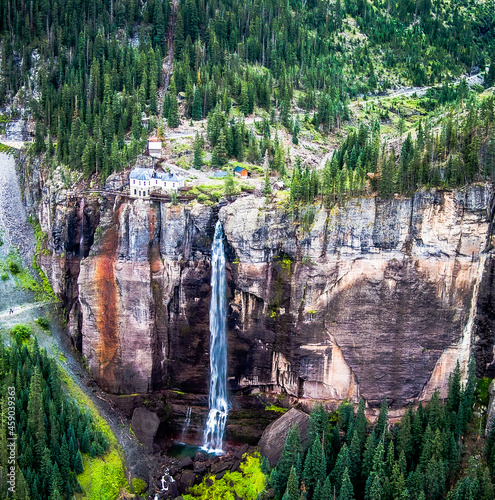 Telluride, Colorado - Bridal Veil Falls-  Aerial/Drone High Rez Photos (2021) photo