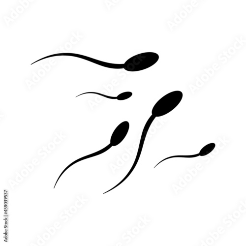Sperm icon. Vector concept illustration for design on white background color editable