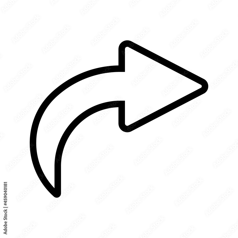 Share vector icon. Arrow symbol on white backround Share vector icon. Arrow symbol on white backround