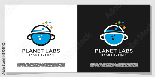 Planet labs logo creative with modern concept Premium Vector