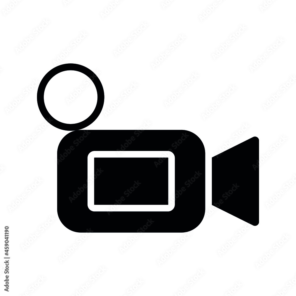 video camera icon, video icon with a white background. Vector illustration of eps 10 video camera icon, video icon with a white background. Vector illustration of eps 10