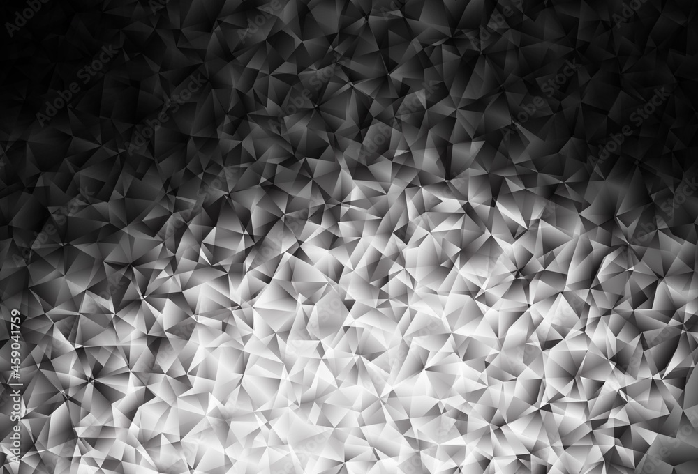 Obraz premium Dark Gray vector triangle mosaic texture.