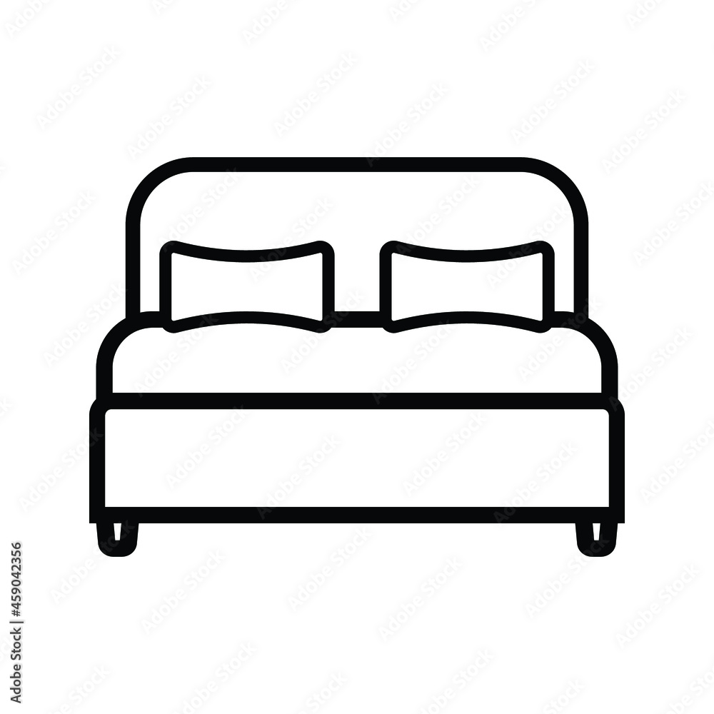 Bed vector icon, bedroom symbol. Modern, simple flat vector illustration for web site or mobile app. eps 10 Bed vector icon, bedroom symbol. Modern, simple flat vector illustration for web site or mobile app. eps 10