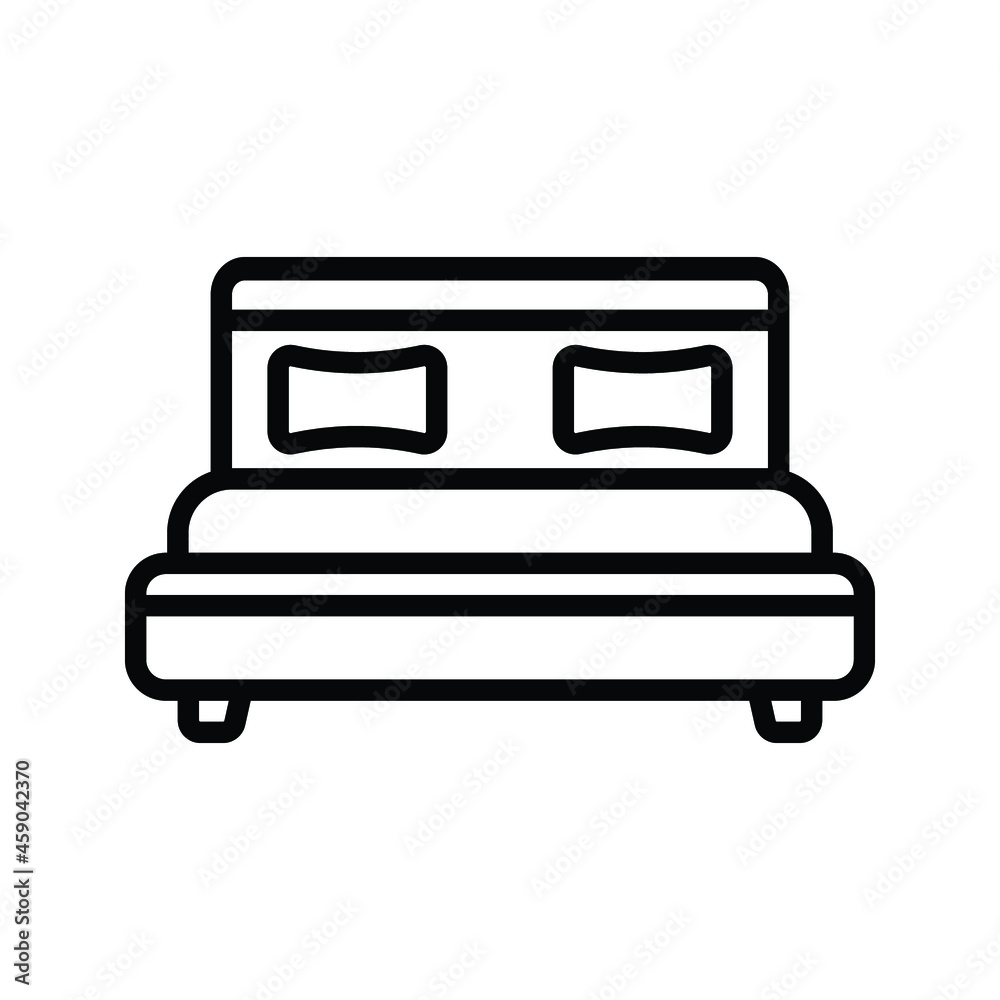 Bed vector icon, bedroom symbol. Modern, simple flat vector illustration for web site or mobile app. eps 10 Bed vector icon, bedroom symbol. Modern, simple flat vector illustration for web site or mobile app. eps 10