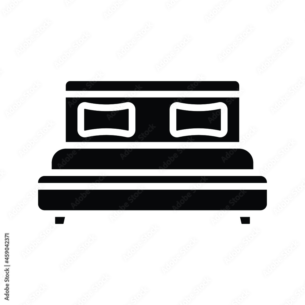 Bed vector icon, bedroom symbol. Modern, simple flat vector illustration for web site or mobile app. eps 10 Bed vector icon, bedroom symbol. Modern, simple flat vector illustration for web site or mobile app. eps 10