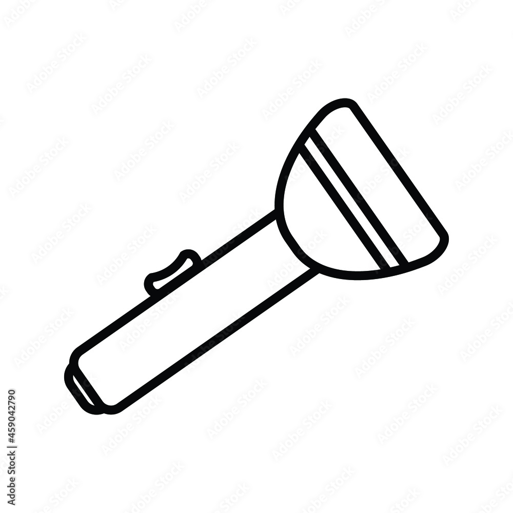 Guard flashlight icon on a white background use for web and mobile Guard flashlight icon on a white background use for web and mobile