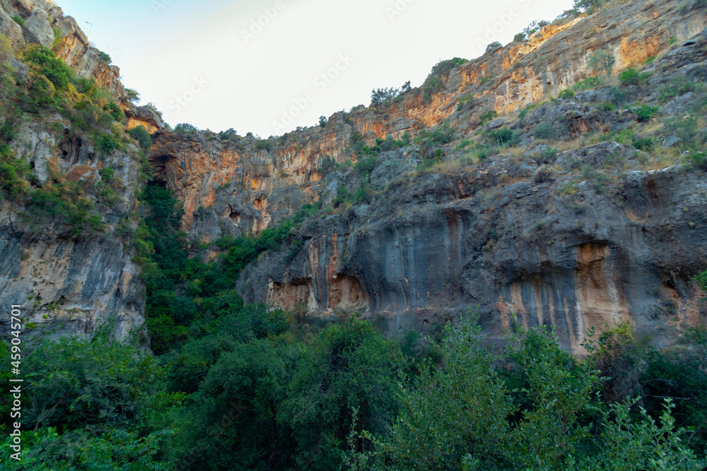 Heaven Sinkhole in Mersin Turkey. aka Cennet Cehennem Magarasi in Turkish. Landmarks and natural beauties of Turkey.