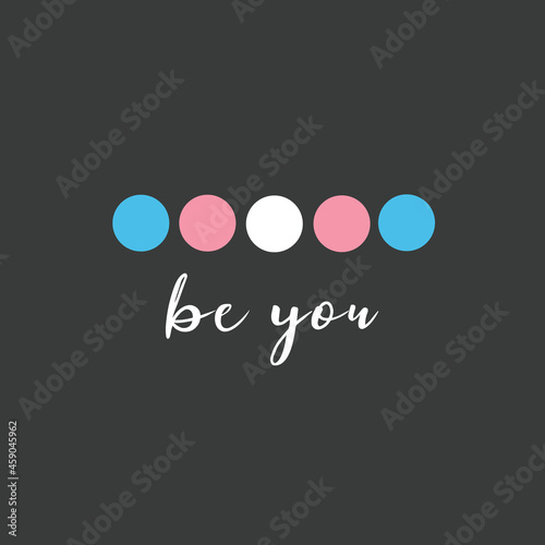 Gender identity LGBTQI community pride symbol icon flag. Be proud of who you are, be you of being transsexual or transgender non-binary, genderqueer person, trans human rights concept. Vector template