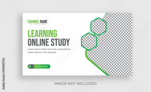 youtube thumbnail template for learning online