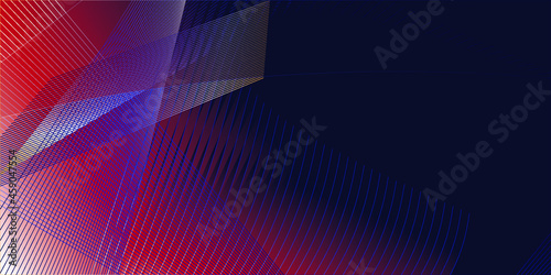 Abstract Red and Blue Background Witth Lines