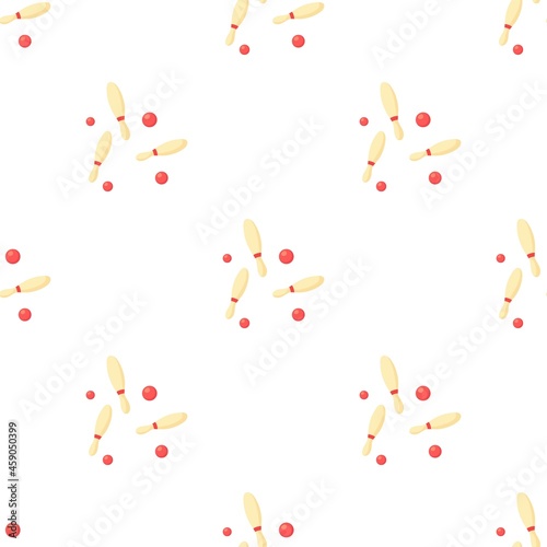 Fototapeta Naklejka Na Ścianę i Meble -  Juggling clubs pattern seamless background texture repeat wallpaper geometric vector