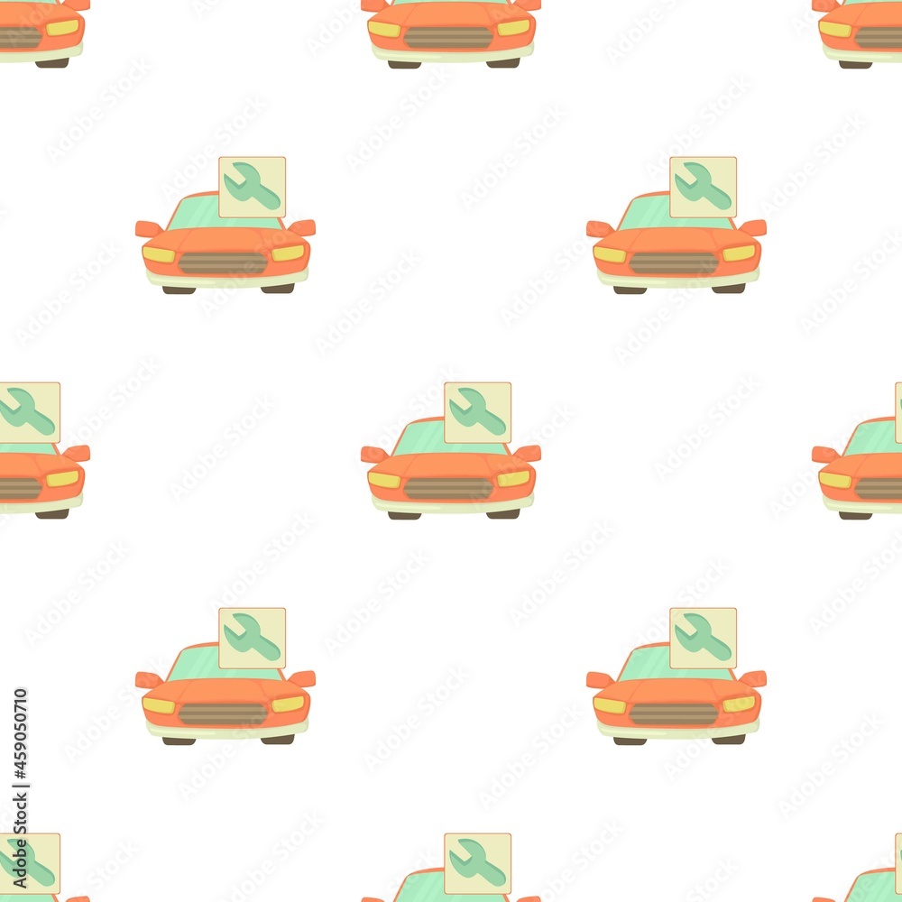 Car repairs pattern seamless background texture repeat wallpaper geometric vector