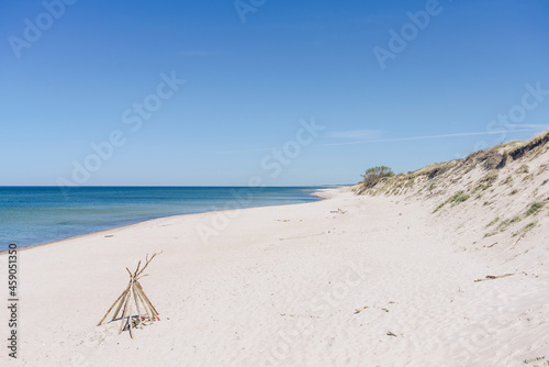 beauty of white sand beach at curonian spit © anney_lier
