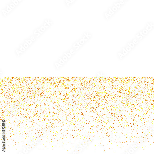 Star Sequin Confetti on Neon Purple Background. Isolated Flat Birthday Card. Golden Stars Banner. Vector Gold Glitter. Falling Particles on Floor. Voucher Gift Card Template. Christmas Party Frame.