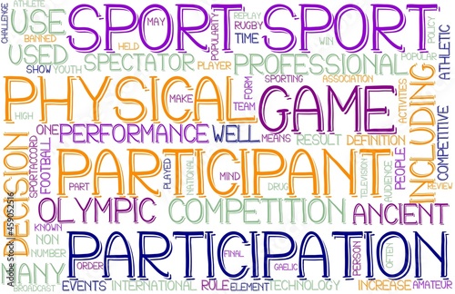 Sport Wordcloud Banner, Wallpaper, Background, Book Cover, Wordart