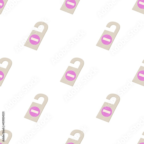 Tag do not disturb in hotel pattern seamless background texture repeat wallpaper geometric vector