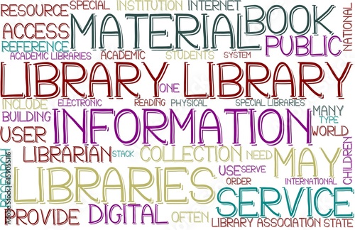Library Wordcloud Tshirt Banner, Wallpaper, Background, Book Cover, Wordart